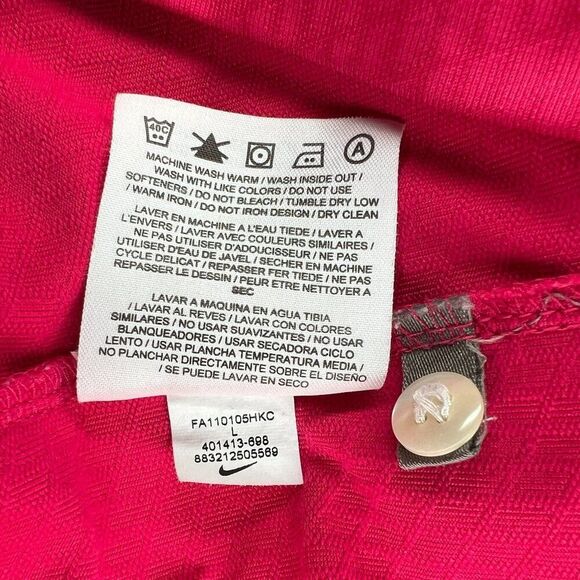 Nike Golf Polo Men's Size Large Pink Tiger Woods Collection Dri-Fit Golf Shirt - Picture 13 of 13